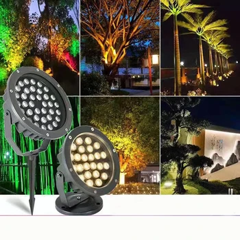 Yuvarlak projektör led açık ekleme lambası ağacı ışık peyzaj aydınlatma bahçe parkı avlu çim ışığı duvar yıkama lambası