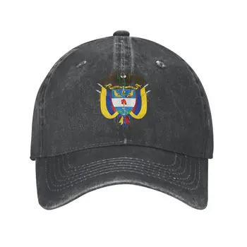 Yeni Özel Pamuk arması Kolombiya beyzbol şapkası Açık Kadın Erkek Ayarlanabilir Baba Şapka Yaz