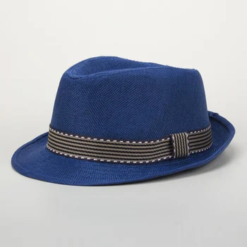 Moda Hasır Panama Şapka Çocuklar fötr şapkalar Kemer Fötr Kapaklar Yaz Fedoras Caz Şapka Nefes Çocuk Derby Sunhat Kap Üfleyici