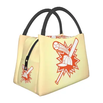 Beyzbol Logosu Yalıtımlı Öğle Yemeği Çantaları Kadın Erkek Taşınabilir Termal Soğutucu yemek kabı Plaj Kamp Seyahat Öğle Yemeği Çantası Gıda Çantası