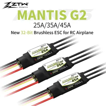 ZTW Yeni 32-Bit ESC Mantıs G2 25A/35A/45A 2-6S Dahili 5V/6V/7.4 V SBEC 4A Fırçasız Hız Kontrol Cihazı RC Uçak Sabit kanatlı