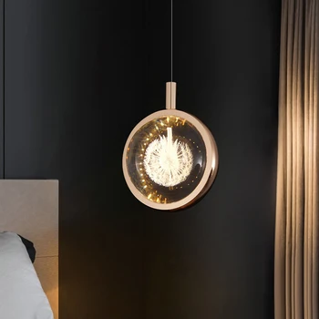 Modern lüks kristal kolye ışık yaratıcı yatak odası başucu asılı lamba restoran bar mutfak süspansiyon Aydınlatma armatürü