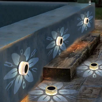 Yeni güneş enerjili dış mekan aydınlatması desen ışık yıkama duvar lambası avlu peyzaj Bahçe Dekorasyon çim gece lambası