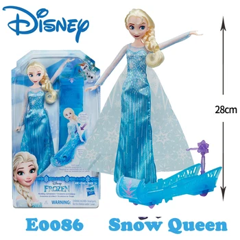 Orijinal Disney Dondurulmuş Prenses Sınırlı Nadir Karakter Kayak Elsa Bebek Modeli Hareketli Eklemler Kız Oyuncak Çocuk noel hediyesi E0086