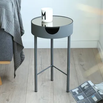 Iskandinav Modern Yan Sehpa Oturma Odası Kanepe Köşe Sehpa Yuvarlak Başucu Masa Yaratıcı oturma odası masası Mobilya