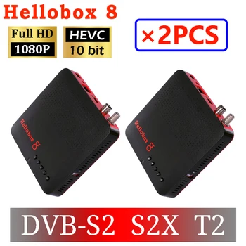 [2 ADET] Hellobox 8 H. 265 HEVC TV Alıcısı DVB T2 S2 S2X Hellobox8 Set Üstü Kutusu desteği RJ45 PowerVu Dahili WıFı
