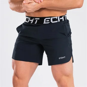 Yeni Erkek Spor Vücut Geliştirme Şort Adam Yaz Spor Salonları Egzersiz Erkek Nefes Hızlı Kuru Spor Jogger Plaj kısa pantolon