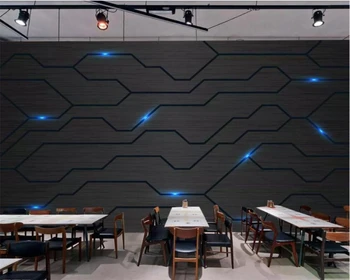 beibehang 3d wallpapCustomized modern minimalist teknoloji anlamda moda devre şeması takım arka plan dekoratif boyama