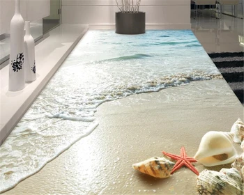 beibehang Duvar Kağıdı 3d Özel Modern Minimalist Sanat Yaz Plaj Kabuk Su Geçirmez Tiles0 3D Duvar Kağıdı papel de parede 3d