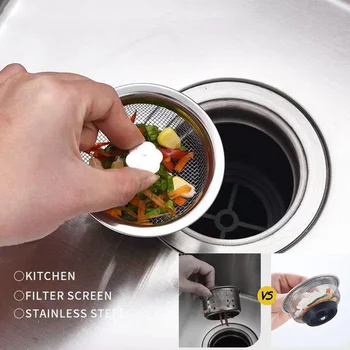 Mutfak Su Lavabo Filtresi Mutfak Paslanmaz Çelik Banyo döşeme süzgeci kapağı Duş Saç Catcher Stoper Lavabo Aksesuarları Araçları