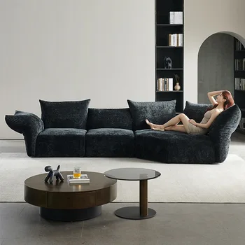 Kumaş koltuk takımı İtalyan Basit Lüks Ark Köşe Sanat Tasarım Özel şekilli Kanepe Petal Tarzı Yatak Odası Ev Mobilyaları Yeni Varış