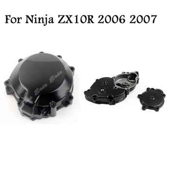 Motosiklet Motor Kapağı Karter Stator Slider Fit İçin Kawasaki Ninja ZX10R 2006 2007 Siyah