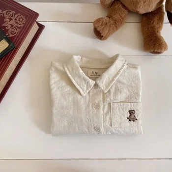 Moda Bebek Kız Karikatür Bluz Bebek Yürüyor Kız Yeni Gömlek Uzun Kollu Yaz Bahar Kızlar Bluzlar Tops