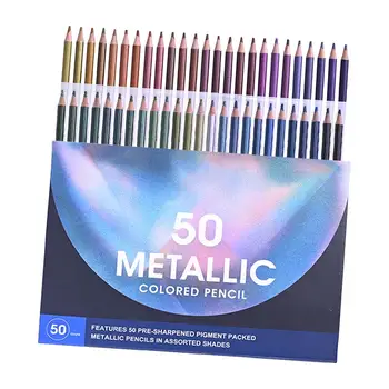 Profesyonel Renkli Kalemler Boyama Önceden Bilenmiş Boyama kalem seti 50x Çizim Kalemleri Okul Öğrenci Sanatçılar Colorists