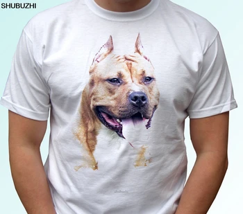 Baskılı tişört Erkekler Amstaff Amerikan Staffordshire Terrier - T Gömlek Üst Tee-Mens Womens Çocuklar Bebek O-Boyun T Gömlek sbz8027