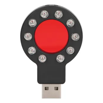GPS Sinyal Test Cihazı Doğru Konumlandırma USB Arayüzü Kamera Dedektörü İzleme Cihazı için 10 Kızılötesi Lambalar