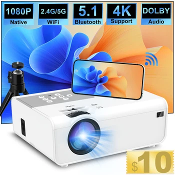 ZDSSY P92 Mini Taşınabilir Projektör Yerli 1080P Bluetooth LED Video Beamer Desteklenen 4K Akıllı Ev Sineması Miracast Telefon PK TD90