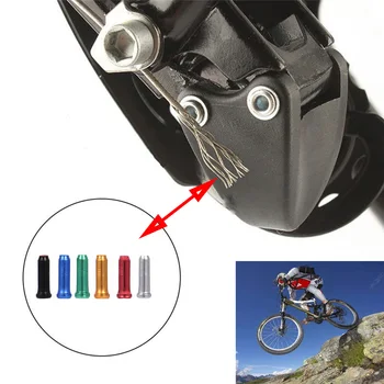 20/50 Adet/grup Alüminyum Alaşım Bisiklet Bisiklet Fren Shifter İç Kablo İpuçları Tel Uç Kapağı Kıvrım Bisiklet Aksesuarları MTB Bisiklet İçin