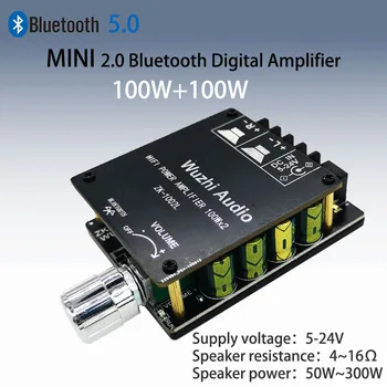 ZK-1002L 1002 100WX2 TPA3116 Mini Bluetooth 5.0 Kablosuz Ses Güç Dijital Amplifikatör Kurulu Stereo Amp DC 12V 24V