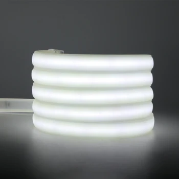 220V COB LED şerit esnek Neon ışık 288leds / M Yüksek Parlak IP67 Su Geçirmez FOB Bant RA90 3000K - 6000K COB lambası Bar Ev Dekor