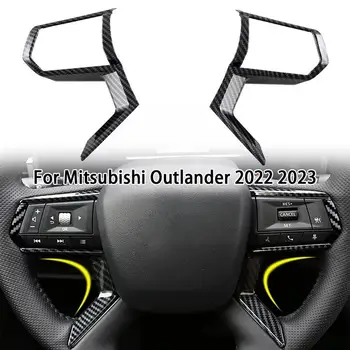 ABS Karbon Fiber Bak direksiyon kılıfı Trim İçin Mitsubishi Outlander 2022 2023 Oto İç Aksesuarları B8B4