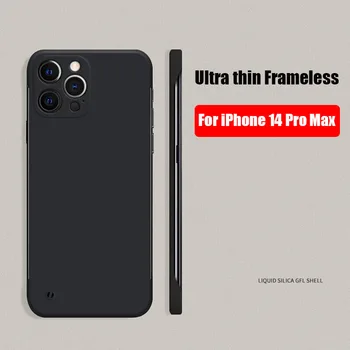 Iphone 14 Pro Max 13 Pro Max Ultra ince Çerçevesiz Mat PC Telefon Kılıfı İçin iPhone 14 13 Pro Max Şeker Katı Kapak