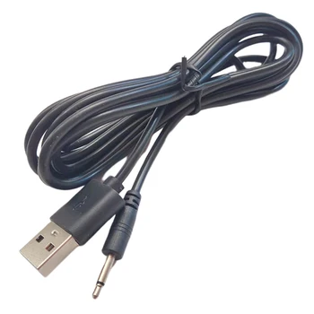 USB SES DC 2.5 mm şarj kablosu Vibratör Şarj Kablosu Şarj Edilebilir Değnek Masajı(Siyah 24AWG)