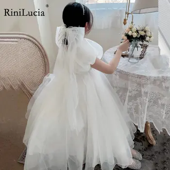 Yeni Kızlar için Elbise Yaz Bebek Örgü Prenses Elbiseler Çocuk Giysileri Kız çocuk Düğün Parti doğum günü elbiseleri Giyim