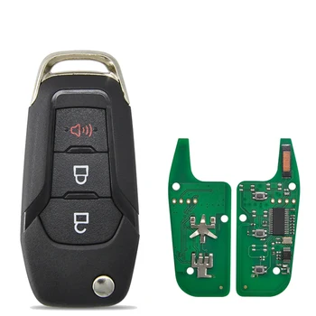 FCC ID: N5F-A08TAA ID49 Çip 315 Mhz Araba Uzaktan Anahtar Ford Fusion için F150 F250 F350 Explorer Anahtarsız Çevirme Fob Anahtar 3 Düğme