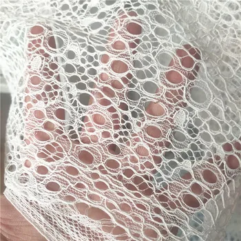 bir metre beyaz gazlı bez kumaş Kemik hattı balık ağı delikli dikiş kadın eğlenceli net giyim aksesuarları DIY etek tela