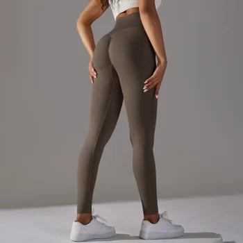 Yeni Dikişsiz Spor Tayt Kadınlar Yüksek Bel Yoga Pantolon Ezme Butt Tayt Ganimet Sıkı Push Up Fitness Egzersiz Tayt