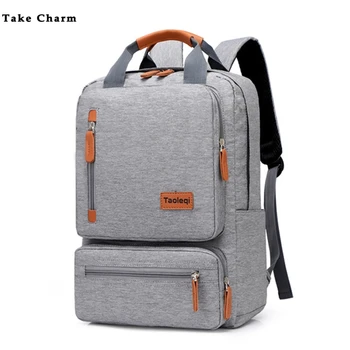 Rahat iş sırt çantası Erkekler İçin Hafif 15 inç laptop çantası 2023 Su Geçirmez Oxford Kumaş Bayan anti-hırsızlık seyahat sırt çantası Gri