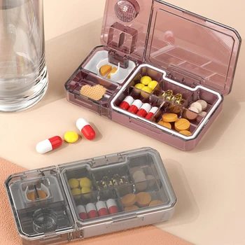 Taşınabilir Tutucu saklama kutusu İlaç İlaç Kabı 1 Adet Tablet Kesici Splitter İlaç Hap Tutucu Hap Kesici Durumda Hap Kutusu