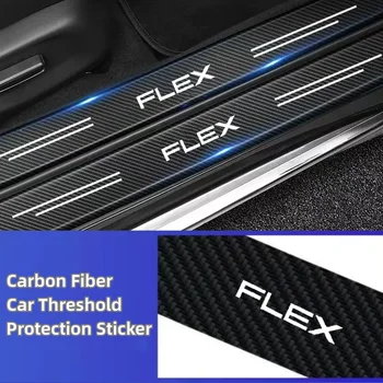 Karbon Fiber Araba Sticker DIY Macun Koruyucu Şerit Otomatik Kapı Su Geçirmez koruyucu film Ford flex için Oto Aksesuarları