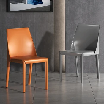 Yemek Alanı Şezlong Modern Deri Ergonomik Çelik Sarı Tasarımcı Sandalyeler Tek Sevimli Muebles Salon İskandinav Mobilya