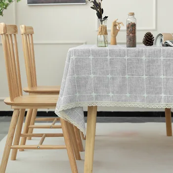 Dikdörtgen Dantel Keten Masa Örtüleri çay masası Dekorasyon Oturma Odası yemek masası Örtüsü Ev mutfak dekoru