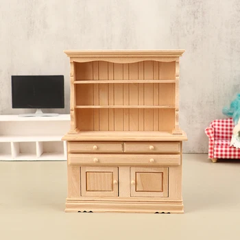 1 Adet Dollhouse Minyatür Dolap Büfe Modeli Ekran Dolabı Sahne Mobilya Aksesuarları Bebek Evi Dekor İçin Çocuk Oyuncakları