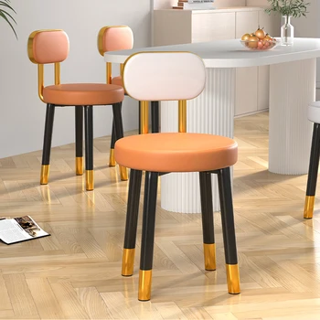 Yemek Odası Sırt Desteği yemek sandalyeleri Ergonomik Ziyafet Ultralight Siyah Bacaklar Sandalyeler Şeffaf Tek Sillas İç Dekorasyon