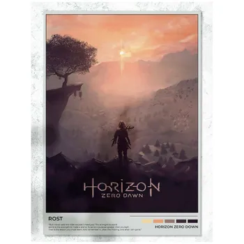 Horizon Sıfır Şafak PS4 Vedio Oyunu Duvar Cuadros Posterler Tuval Duvar Baskı Resimleri Yatak Odası Ev Dekor Oturma Odası Resimleri için