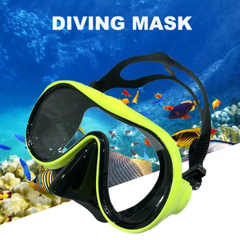 JSJM Yeni Profesyonel yüzme gözlükleri Maske Yetişkin Tüplü Dalış Gözlük Maske HD Yüzme şnorkel maske Dalış Ekipmanları