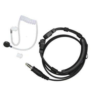 7.1 mm Boğaz Mikrofon Kulaklık Teleskopik Gürültü İptal Net Ses Boğaz Mikrofon İki Yönlü Telsiz Kulaklık Walkie Talkie için H
