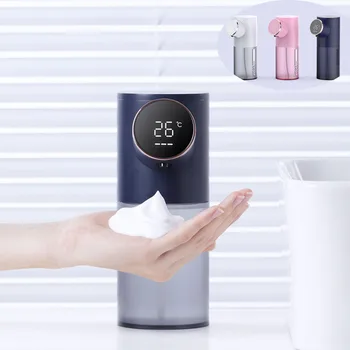 Xiaozhi Otomatik Sabunluk USB Şarj Edilebilir 320ml Sıvı El Yıkama dijital ekran Köpük El Dezenfektanı Makinesi Ev 2022