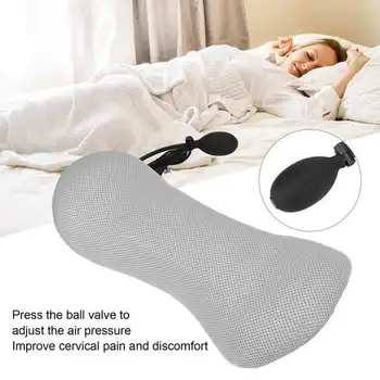 Isıtma Servikal boyun terapi yastığı nefes Sıcaklık ayarlanabilir Boyun masajı çekiş Yastık erkekler kadınlar için