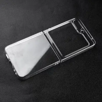 Darbeye Coque Samsung Galaxy Z Flip 5 5G Durumda HD Temizle Şeffaf Sert PC Kapak Samsung Z Flip 5 Flip5 Kılıfı Çapa