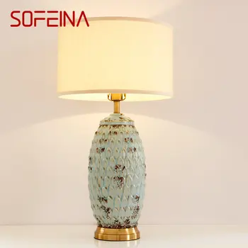 SOFEİNA Modern Seramik masa lambası LED Yaratıcı Moda Başucu masa lambası Ev Oturma Odası Yatak Odası Otel Dekor