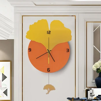 Ev moda kişilik ve yaratıcılık restoran saat dilsiz duvar saati asılı Minimalist süs ışık lüks Modern