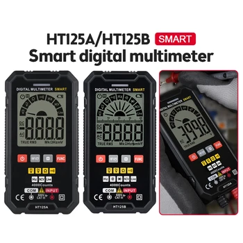 Dijital Multimetre HT125A HT125B Otomatik Multimetro AC DC 600 V Gerilim 4000 Sayımlar Akıllı Multimetreler Elektrikçi Araçları
