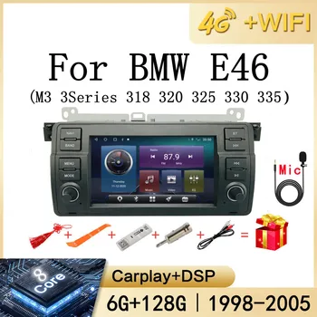 2Din Android 10 Araba radyo video multimedya oynatıcı GPS CarPlay BMW 3 Serisi İçin E46 M3 318 320 325 330 335 1998-2005 Navigasyon