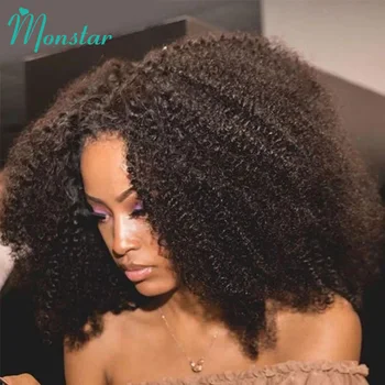13x4 13x6 Afro Kinky Kıvırcık Peruk 30 İnç Uzun Brezilyalı Dantel Ön İnsan Saç Peruk 4x4 Kapatma Peruk 360 sırma ön peruk Kadınlar için