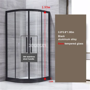 Yüksek kaliteli Ev Banyo duş Kabinleri Alüminyum Alaşımlı Duş Odası Basit Duş Kabinleri 6mm Temperli Cam Duş Odası